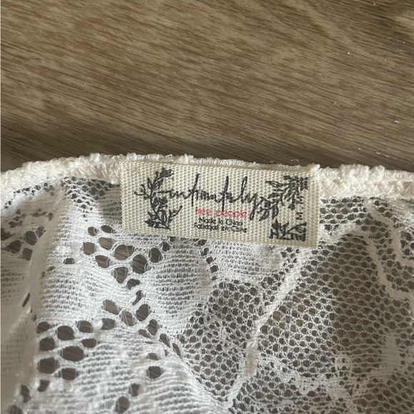 NWOT Free People X  Intimately FP Lace Night Rhythm Bodysuit Ecru White M - Picture 6 of 9
